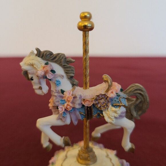 Westland 1997 Musical Carousel Horse Plays "My Favorite Things" Vintage Works - Picture 7 of 15